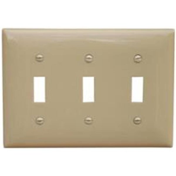 Doomsday Lexan Wall Plates 3 Gang Toggle Switch Ivory DO390753